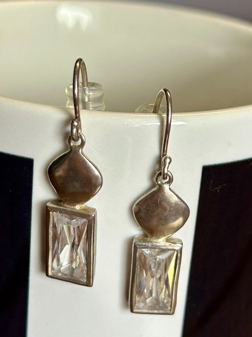 Silpada Retired Creative Spark Cubic Zirconia Earrings